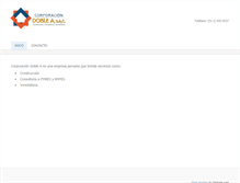 Tablet Screenshot of corporaciondoblea.com
